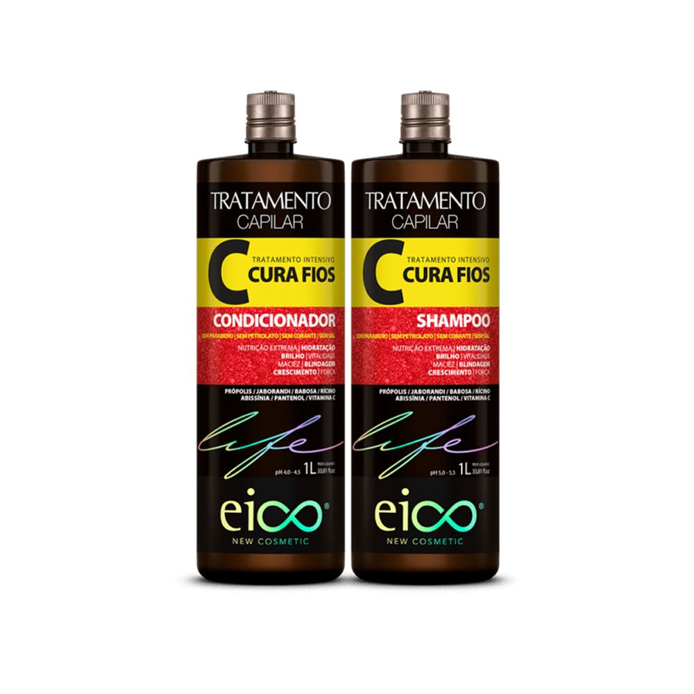 Eico Kit Life Cura Fios Sh Cond 1Lt Ec392 Polyser distribuidora de cosméticos